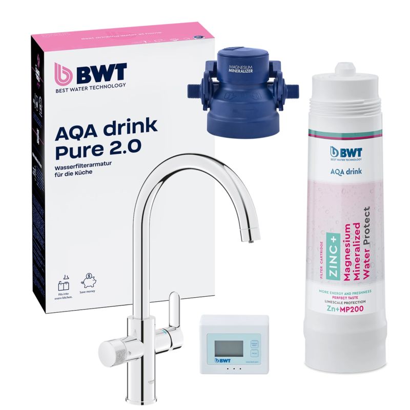 Kit microfiltrazione BWT AQA drink Pure 2.0 con rubinetto e cartuccia filtrante
